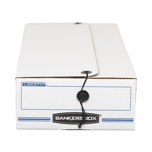 Bankers Box 00005 11 in. x 24 in. x 5 in. Liberty Check And Form Boxes - White/Blue (12/Carton) image number 0