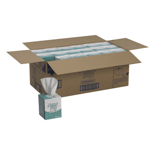 Cleaning & Janitorial Supplies | Georgia Pacific Professional 46580 2-Ply Premium Facial Tissue in Cube Box - White (36-Piece/Carton 96-Sheet/Box) image number 0