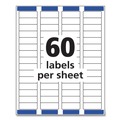  | Avery 08195 0.66 in. x 1.75 in. Easy Peel Address Labels with Sure Feed Technology - White (60/Sheet, 25 Sheets/Pack) image number 6
