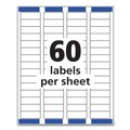 Office Jansan | Avery 08195 0.66 in. x 1.75 in. Easy Peel Address Labels with Sure Feed Technology - White (60/Sheet, 25 Sheets/Pack) image number 6