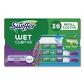 Office Jansan | Swiffer 80333673 10 x 8 Wet Refill Cloths - White/Lavender Vanilla and Comfort (36/Carton) image number 0