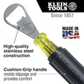 Specialty Hand Tools | Klein Tools 98002BT 4 oz. Stainless Steel Manual Bottle Opener - Yellow/Black image number 1