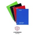 Office Jansan | Universal UNV66634 10.5 in. x 8 in. 1-Subject Quadrille Rule Wirebound Notebook - Assorted Cover Colors (4/Pack) image number 6