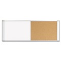 White Boards | MasterVision XA42003700 48 in. x 18 in. Combo Cubicle Workstation Dry Erase/Cork Board - Tan/White Surface, Aluminum Frame image number 0