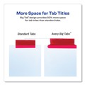 Office Jansan | Avery 11220 Big Tab 11.13 in. x 9.25 in. 5-Tab Single-Sided Copper Edge Reinforcing Insertable Divider - Assorted Tabs/White (1-Set) image number 5