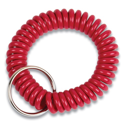 Label & Badge Holders | CONTROLTEK 565123 Wrist Key Coil Key Organizers - Red (12/Pack) image number 0