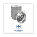 Food Service | Boardwalk BWKROUND9 48 oz. 9 in. Diameter x 1.66 in. Round Aluminum To-Go Containers - Silver (500/Carton) image number 7