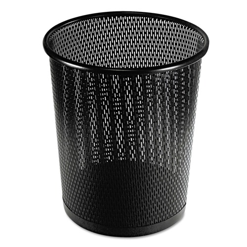 Trash & Waste Bins | Artistic ART20017 Urban Collection 20.24 oz. Punched Metal Wastebin - Black Satin image number 0