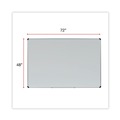 Office Jansan | Universal UNV43843 72 in. x 48 in. Deluxe Porcelain Magnetic Dry Erase Board - White Surface/Silver/Black Aluminum Frame image number 2