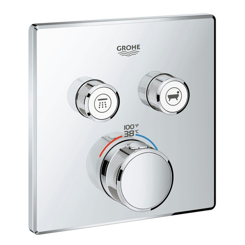 Fixtures | Grohe 29141000 Grohtherm Thermostatic Trim (Starlight Chrome) image number 0