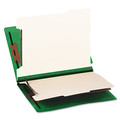 Office Jansan | Smead 26837 Colored End Tab Classification Folders with Six Fasteners - Letter, Green (10/Box) image number 2
