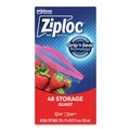 Food Service | Ziploc 351317BX 9.63 in. x 8.5 in. Quart Triple System Seal Double Zipper Storage Bags - Clear (48/Box) image number 1