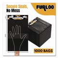 Trash & Waste Bins | Furloo FLO2110 8.5 in. x 13.4 in. Open-Face Pet Waste Station Header Heavy-Duty Leak-Resistant Refill Bags - Black (1000/Carton) image number 4
