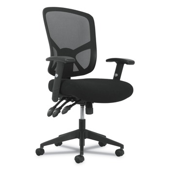 Basyx HVST121 1-Twenty-One 250 lbs. Capacity High-Back Task Chair - Black