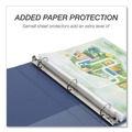 Binders & Binding Supplies | Samsill U69341 Earth's Choice Plant-Based BOHO 11 in. x 8.5 in. 1 in. Capacity D-Ring View Binders - Indigo (2/Pack) image number 2