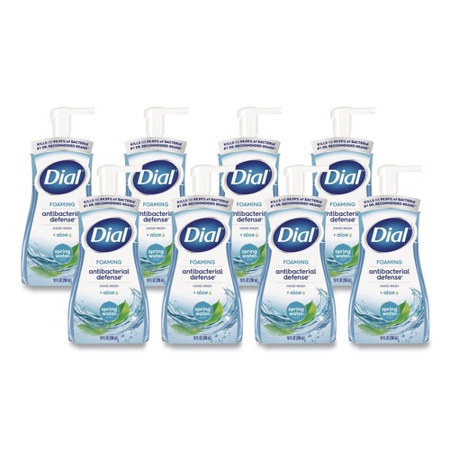 Hand Soaps | Dial 17000 34739 10 oz Antibacterial Foaming Hand Wash - Spring Water Scent (8/Carton) image number 0