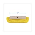 Cleaning Brushes | Boardwalk BWK3410 10 in. Brush Yellow Polypropylene Bristles Dual-Surface Scrub Brush image number 1