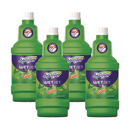 Mops | Swiffer 77809 1.25 L Bottle Original Scent WetJet System Cleaning Solution Refill (4/Carton) image number 0