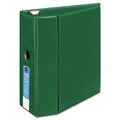  | Avery 79786 Heavy-Duty 5 in. Capacity 11 in. x 8.5 in. 3-Ring Non-View Binder with DuraHinge and Thumb Notch - Green image number 3