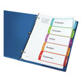 Mothers Day Sale! Save an Extra 10% off your order | Avery 11840 5-Tab 1 to 5 11 in. x 8-1/2 in. Contemporary Color Tabs Customizable TOC Ready Index Multicolor Tab Dividers - White (1 Set) image number 1