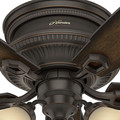Ceiling Fans | Hunter 53356 52 in. Traditional Ambrose Bengal Ceiling Fan with Light (Onyx) image number 5