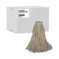 Mops | Boardwalk BWK724CEA 24 oz. Cut-End Lie-Flat Cotton Wet Mop Head - White image number 2