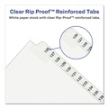Office Jansan | Avery 11374 11 in. x 8.5 in. 27-Tab A to Z Avery Style Preprinted Legal Exhibit Side Tab Index Dividers - White (1-Set) image number 2