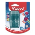 Pencil Sharpeners | Maped Helix 049249 DUO 2-Hole Canister Pencil Sharpener/Eraser Combo, 3.74 x 1.08 x 4.92, Randomly Assorted Colors image number 0