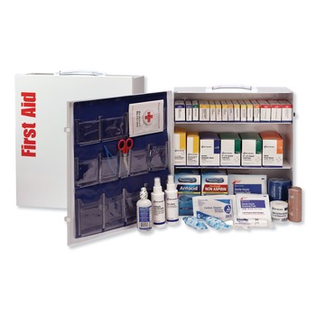 DISASTER PREP | First Aid Only 90575 ANSI 2015 Class Aplus Type I and II Industrial First Aid Kit for 100 People with Metal Case (1-Kit)
