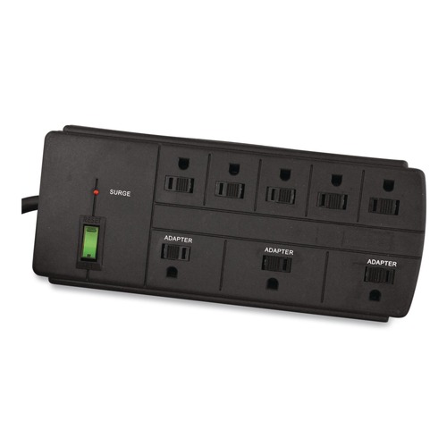 Office Electronics & Batteries | GoGreen Power GG-18316BK 6 ft. Cord 750 Joules 8-Outlet Surge Protector - Black image number 0