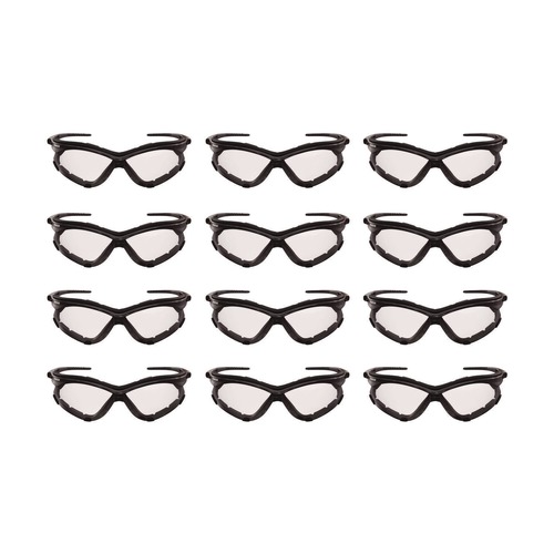 Eye Protection | Ansell 65335 V30 Nemesi Foam Safety Glasses - Black Nylon Frame/Clear Polycarbonate Lens (12/Carton) image number 0