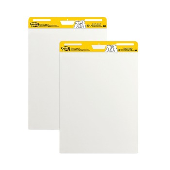 Post-it Easel Pads Super Sticky 25 in. x 30 in. Self Stick Easel Pads - White (2/Carton)