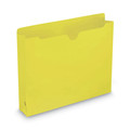 File Folders | Smead 75571 Straight Tab Letter Size Colored File Jackets with Reinforced Double-Ply Tab - Yellow (50/Box) image number 1