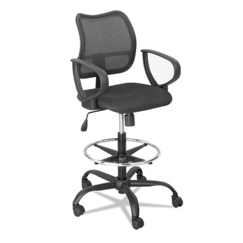 Safco 3395BL Vue Series Mesh Extended Height Chair, Acrylic Fabric Seat, Black