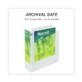 Office Jansan | Samsill 18997 11 in. x 8.5 in. 3 Rings 4 in. Capacity Earth's Choice Plant-Based Round Ring View Binder - White image number 3