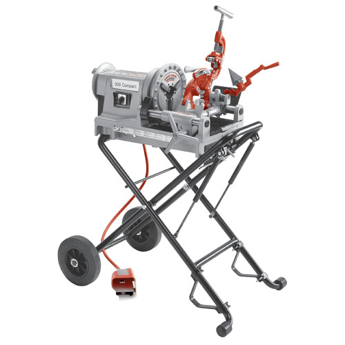 Threading Tools | Ridgid 300 Compact Kit 1/2 in. - 2 in. Hammer Chuck Compact Threading Machine with Folding Wheel Stand image number 0