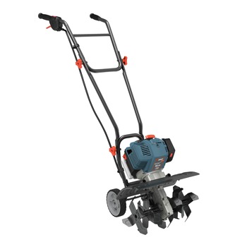 Senix TL4QL-L1 4QL 8 in. x 15 in. 46 cc 4-Cycle Gas Powered Tiller Cultivator - Blue