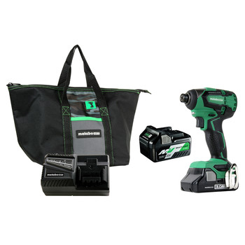 Factory Reconditioned Metabo HPT 18V Brushless Lithium-Ion 1/4 in. Cordless Impact Driver Kit (3 Ah/5 Ah)