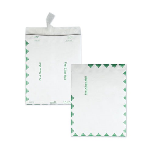 Mothers Day Sale! Save an Extra 10% off your order | Survivor QUAR1590 10 in. x 13 in. #13 1/2 Square Flap Redi-Strip Closure DuPont Tyvek Catalog Mailers - White (100/Box) image number 0