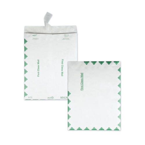 Office Jansan | Survivor QUAR1590 10 in. x 13 in. #13 1/2 Square Flap Redi-Strip Closure DuPont Tyvek Catalog Mailers - White (100/Box) image number 0