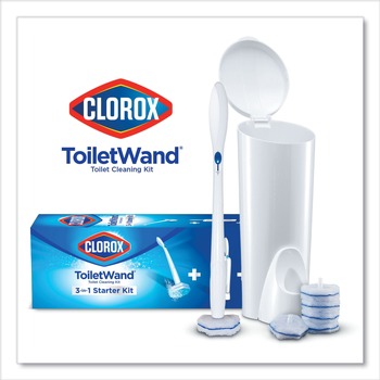 PRODUCTS | Clorox 03191 ToiletWand Disposable Toilet Cleaning System with Caddy and Refills - White (1-Kit)