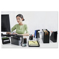 Desk Accessories & Office Organizers | Artistic ART20003 Urban Collection 6.5 in. x 3.25 in. x 5.5 in. 3 Sections DL to A6 Size Files Punched Metal Letter Sorter - Black image number 4