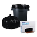 Cleaning & Janitorial Supplies | Boardwalk X7658WKKR02 38 in. x 58 in. 60 gal. 2 mil Recycled Low-Density Polyethylene Can Liners - Black (100/Carton) image number 2