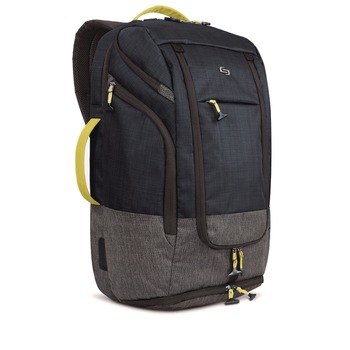 SOLO Everyday Max Recycled Backpack Fits Device Up to 17.3-in 13 x 8 x 21 Navy Blue/Gray