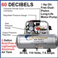 New Year New Savings! Save $25 off $150 | California Air Tools 2010ALFC 1 HP 2 Gallon Ultra Quiet and Oil-Free Aluminum Tank Hot Dog Air Compressor image number 6