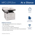 Office Jansan | Brother MFCL5915DW Business Monochrome AIO Copy/Fax/Print/Scan Laser Printer image number 4