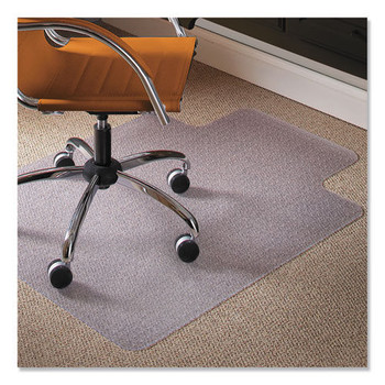 ES Robbins 45 x 53 Natural Origins Chair Mat with Lip for Carpet - Clear