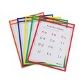  | C-Line 40610 9 in. x 12 in. Reusable Dry Erase Pockets - Assorted Primary Colors (10/Pack) image number 2