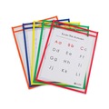 Office Jansan | C-Line 40610 9 in. x 12 in. Reusable Dry Erase Pockets - Assorted Primary Colors (10/Pack) image number 2