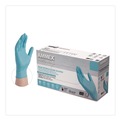 Disposable Gloves | Ammex APFN44100 9.5 in. Long 3 mil Thick Powder-Free Nitrile Exam Gloves - Medium/Light Blue (100/Box) image number 1